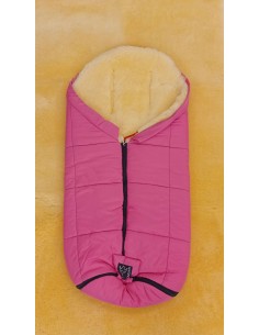 Lammfellsack für den Kinderwagen, pink
