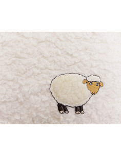 Wolkenkissen, Kuschelkissen mit Schäfchen, Baumwolle/Wolle 2