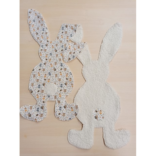 Herbst-Stoff mit Igel, Bären, Blätter