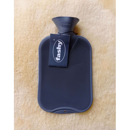 Wärmflasche grau 2l