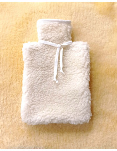 Wärmflaschenbezüge aus Wollflor mit bunten Einfassbänder 2